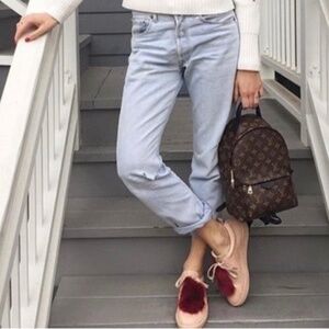 Josefinas pink sneakers with fur attachments